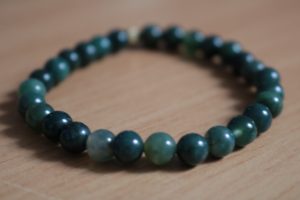 Bracelet Agate Mousse – Perles 6mm