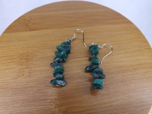 Boucles d’oreilles en Malachite