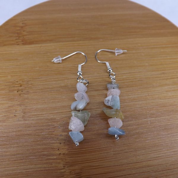 Boucles d’oreilles en Morganite