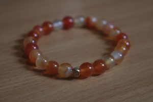 Bracelet Cornaline (Agate rouge) – Perles 8mm