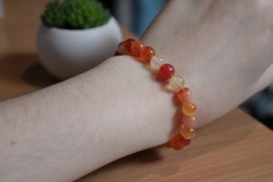 Bracelet Cornaline (Agate rouge) – Perles 8mm