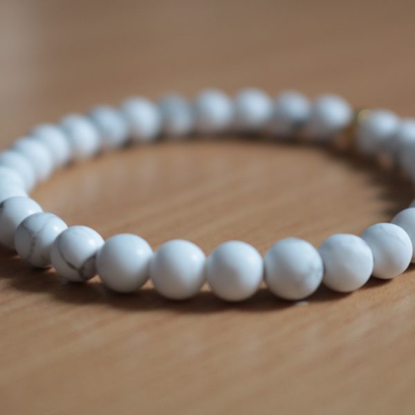 Bracelet Howlite Mat – Perles 6mm