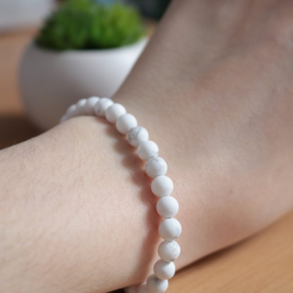 Bracelet Howlite Mat – Perles 6mm