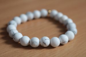 Bracelet Howlite Mat – Perles 8mm