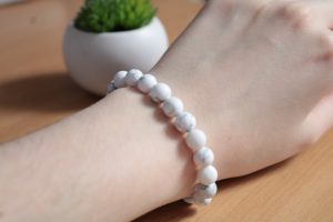 Bracelet Howlite Mat – Perles 8mm