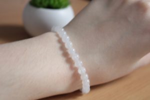 Bracelet Jade blanche – Perles 6mm