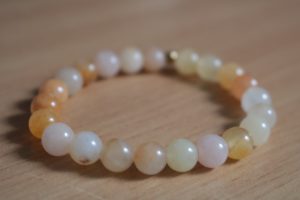 Bracelet Jade de Topaze Jaune – Perles 8mm