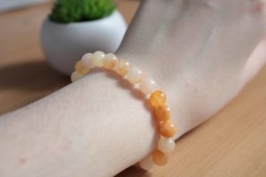 Bracelet Jade de Topaze Jaune – Perles 8mm