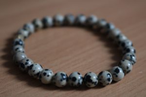 Bracelet Jaspe Dalmatien- Perles 6mm