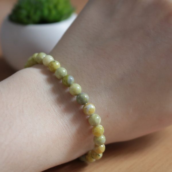 Bracelet Jaspe Jaune – Perles 6mm