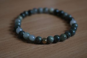 Bracelet Quart Rutilé Vert – Perles 6mm