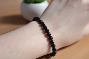 Bracelet Obsidienne Dorée – Perles 6mm