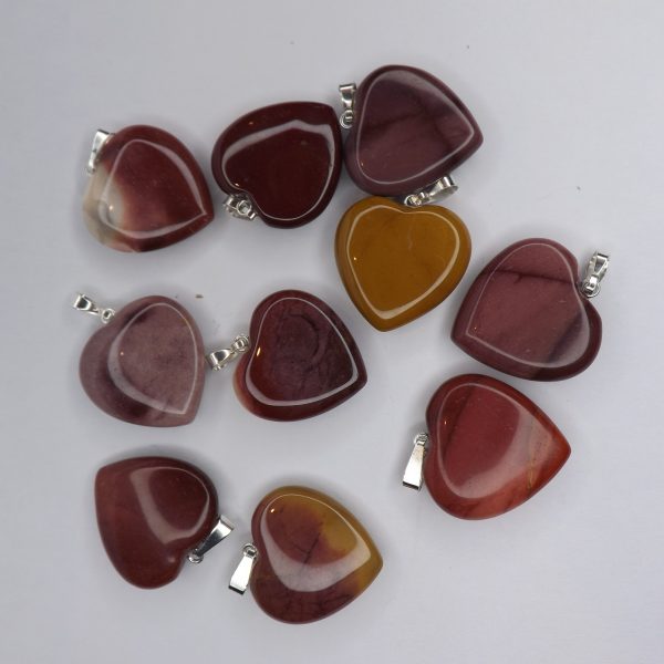 Pendentif Jaspe Mokaïte Coeur (20mm) AB