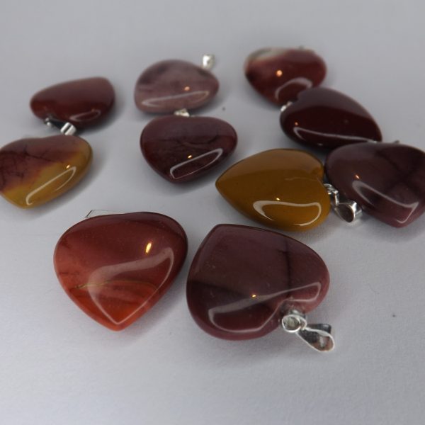 Pendentif Jaspe Mokaïte Coeur (20mm) AB