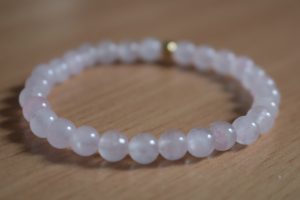 Bracelet Quartz Rose – Perles 6mm