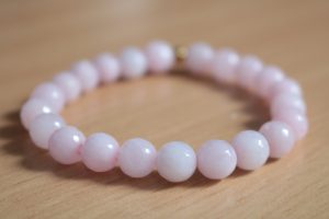 Bracelet Quartz Rose Opaque – Perles à facettes 8mm