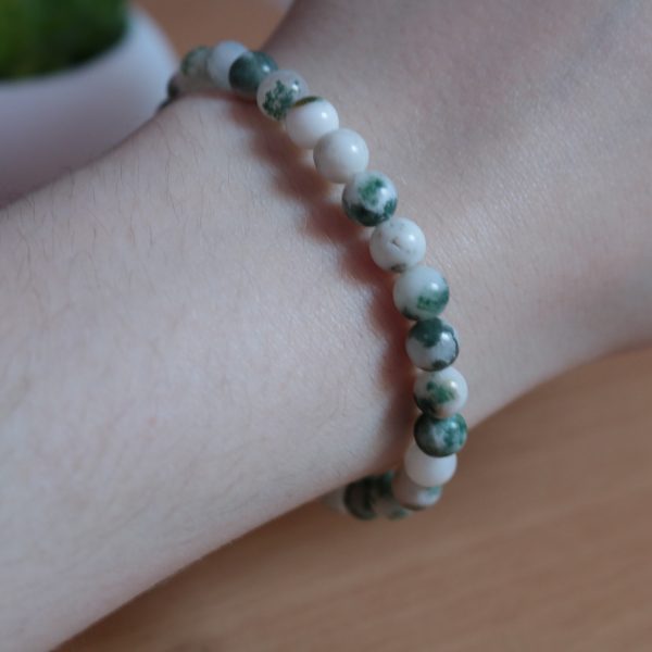 Bracelet Agate Arbre – Perles 6mm