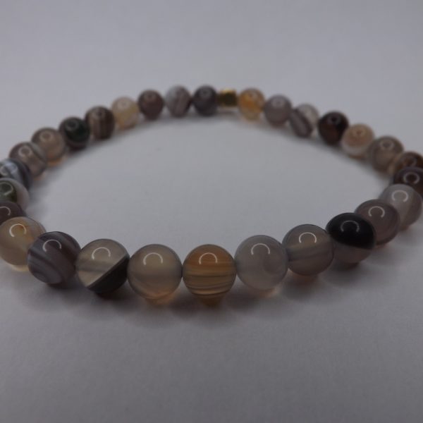 Bracelet Agate du Botswana – Perles 6mm