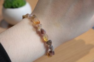 Bracelet Agate du Botswana – Perles ovales 6mm