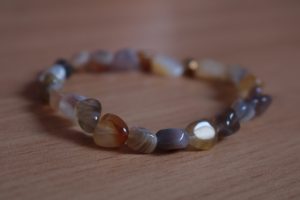 Bracelet Agate du Botswana – Perles ovales 6mm