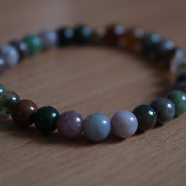 Bracelet Agate Indienne – Perles 6mm