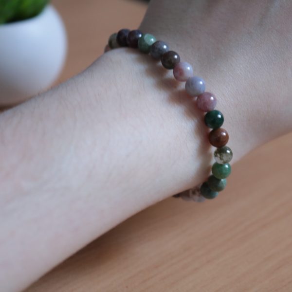 Bracelet Agate Indienne – Perles 6mm