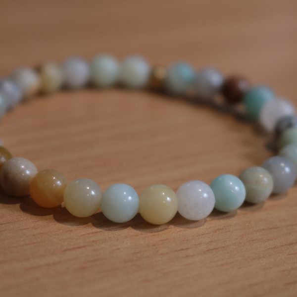 Bracelet Amazonite Multicolore – Perles 6mm