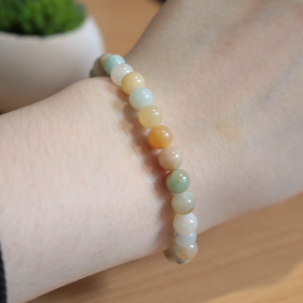 Bracelet Amazonite Multicolore – Perles 6mm