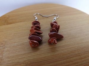 Boucles d’oreilles en Jaspe rouge