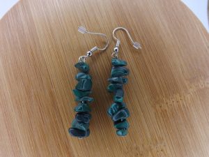 Boucles d’oreilles en Malachite