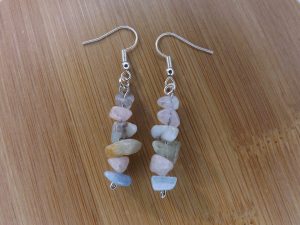 Boucles d’oreilles en Morganite