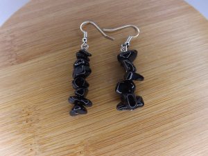 Boucles d’oreilles en Obsidienne