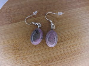 Boucles d’oreilles en Rhodonite