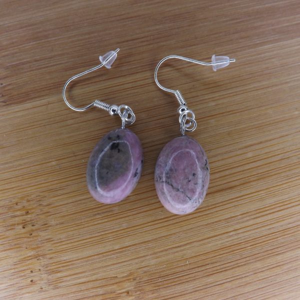 Boucles d’oreilles en Rhodonite