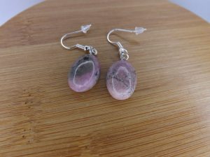 Boucles d’oreilles en Rhodonite