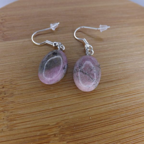 Boucles d’oreilles en Rhodonite