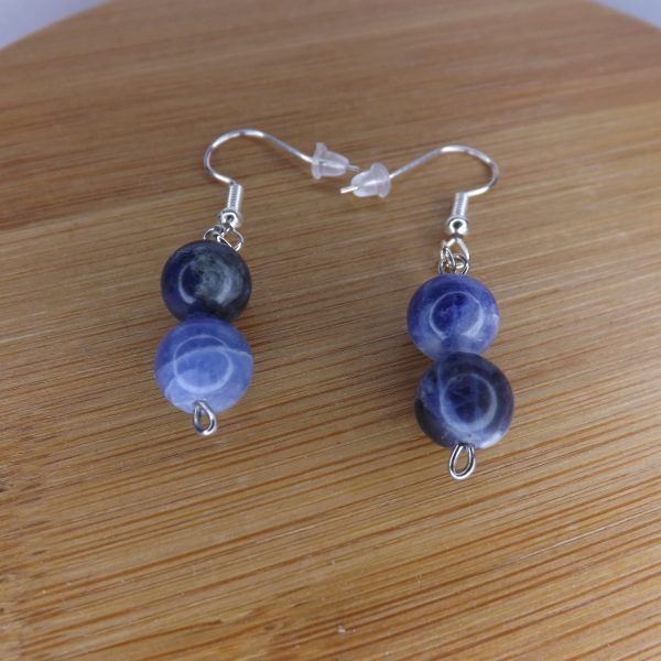 Boucles d’oreilles en Sodalite