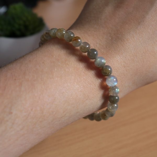 Bracelet Labradorite – Perles 6mm AB