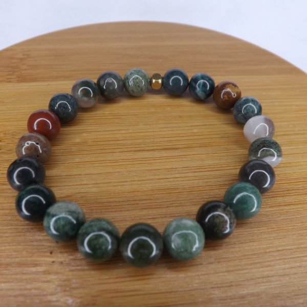 Bracelet Agate Indienne – Perles 8mm