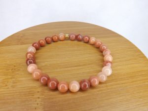 Bracelet Aventurine Rose – Perles 6mm