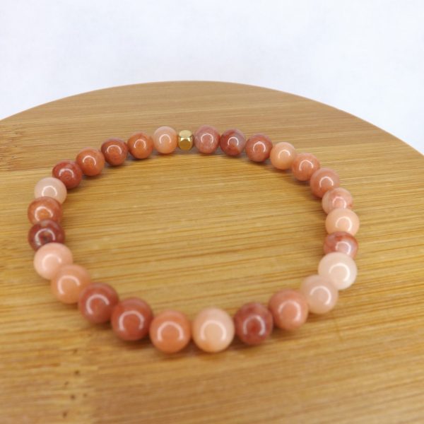 Bracelet Aventurine Rose – Perles 6mm