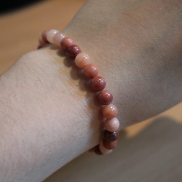 Bracelet Aventurine Rose – Perles 6mm