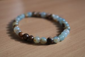 Bracelet Calcite Bleue sur Gangue – Perles 6mm AA