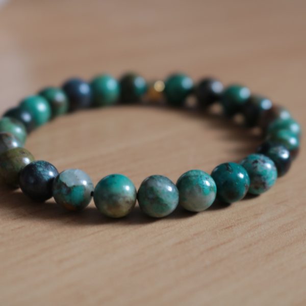 Bracelet Chrysocolle – Perles 8mm AA