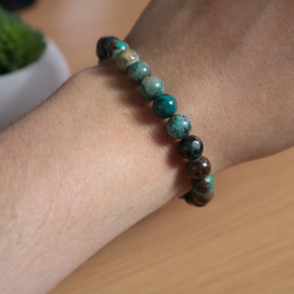 Bracelet Chrysocolle – Perles 8mm AA