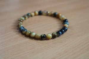 Bracelet Oeil de Tigre Doré – Perles 6mm A