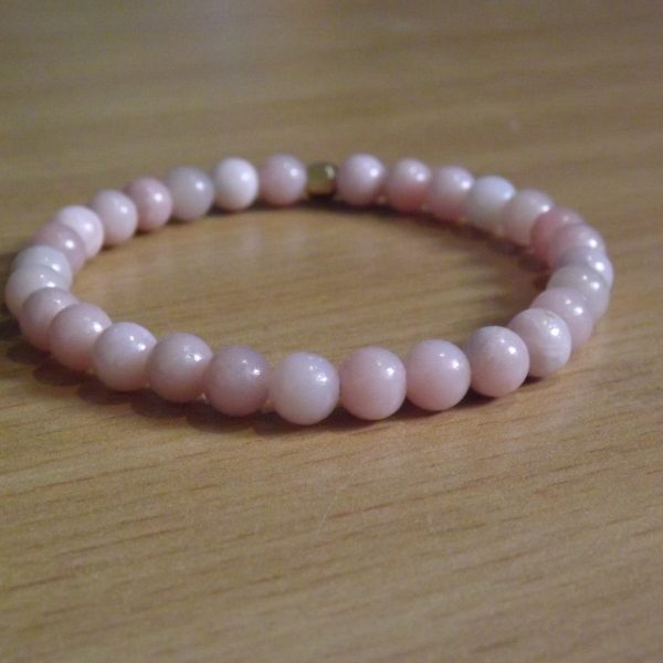 Bracelet Opale rose – Perles 6mm