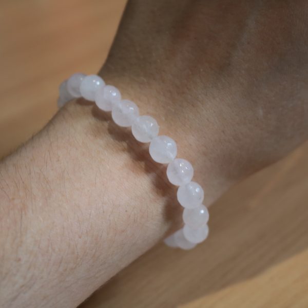 Bracelet Cristal de Quartz Facetté – Perles 8mm