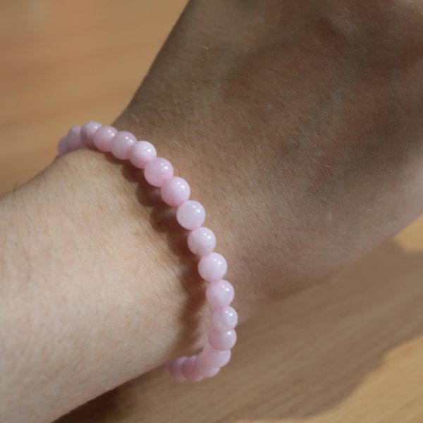 Bracelet Quartz Rose Opaque – Perles 6mm