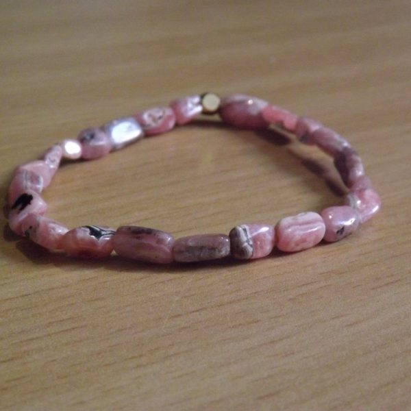 Bracelet Rhodochrosite – Perles rectangulaire 6mm